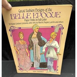 BELLE EPOQUE Costume Paper Dolls By Tom Tierney 1983 Original Vintage Uncut, NOS
